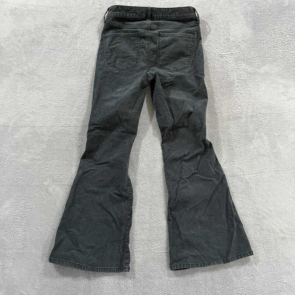 American Eagle Corduroy Pants Womens 4 Short Super High Rise Flare Cowgirl Y2k - Picture 2 of 9